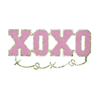 Xoxo Gold Glitter Patch (Large/Chenille)