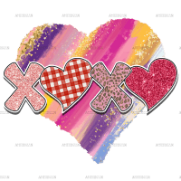 Xoxo Heart Love DTF Transfer