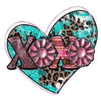 Xoxo Heart Western Valentine DTF Transfer
