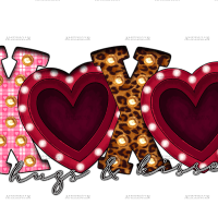 Xoxo Hugs And Kisses-2 DTF Transfer