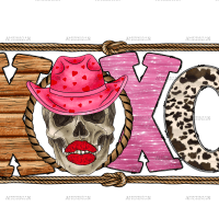 Xoxo Skull DTF Transfer