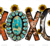 Xoxo Turquoise DTF Transfer