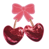 Pink Bow Cherry Patch (Large/Chenille)