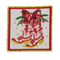 Christmas Boots Patch (Medium/Embroidery)