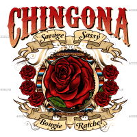Chingona Rose Dtf Transfer