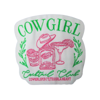 Cowgirl Cocktail Club Green Patch (Small/Embroidery)