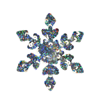 Alternative view of Snowflakes Patch (Small/Sequin)