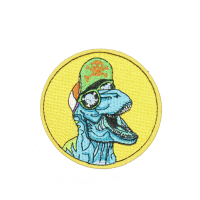 Alternative view of Dinosaurs Wearing Sunglasses Patch(Small/Embroidery)
