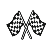 Alternative view of Checkered Racing Flags Patch(Small/Embroidery)