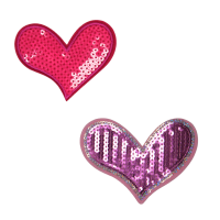 Pink Heart Patch (Small/Sequin)