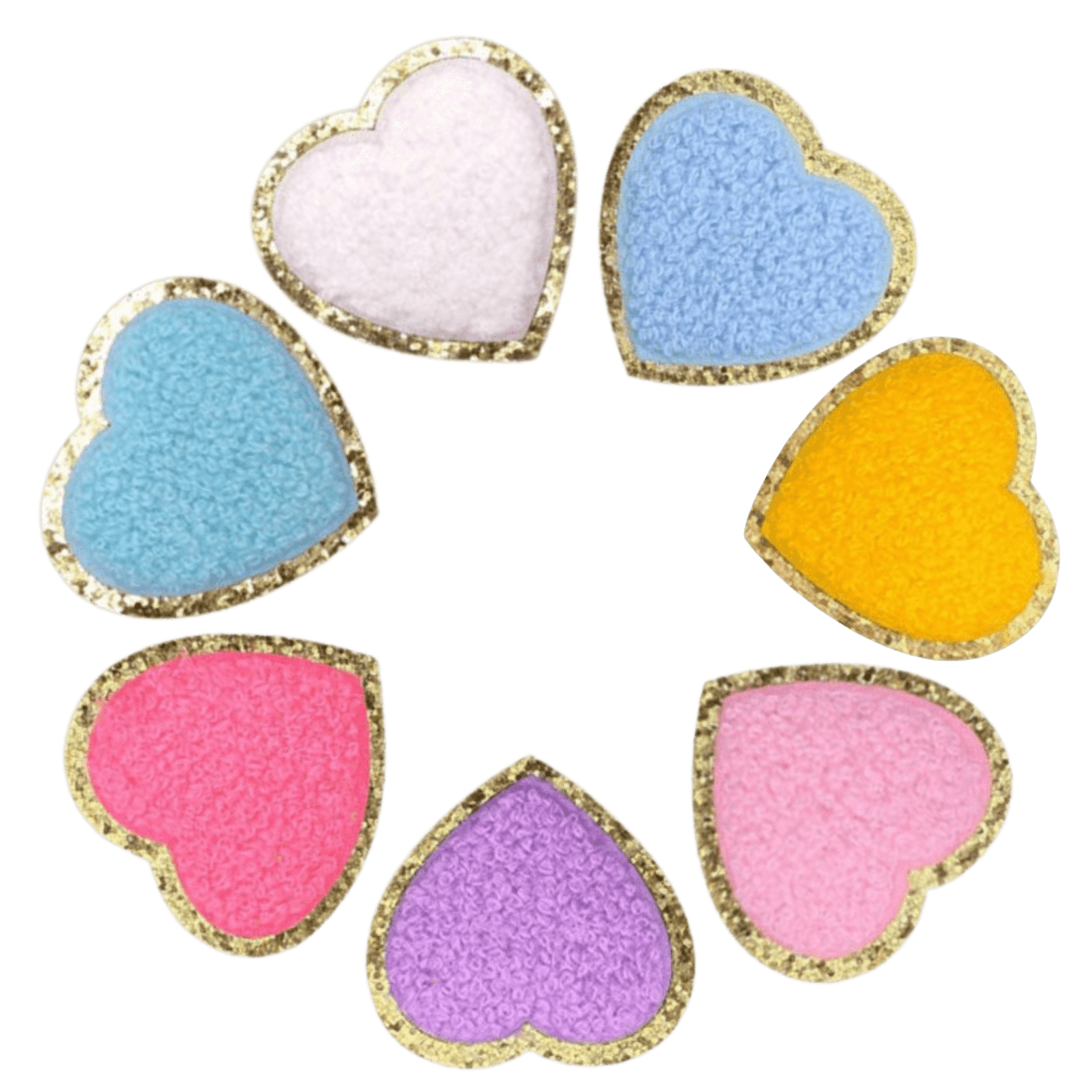 Heart on Gold Patches (Small/Chenille)