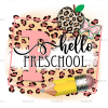 Hello Preschool Pink Leapord DTF Transfer