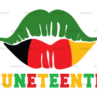 Juneteenth Lips DTF Transfer