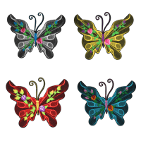 Butterflies Patch(Large/Embroidery)