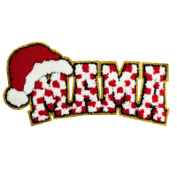 Christmas Mama Santa Hat Patch (Medium/Chenille)