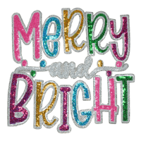 Merry And Bright Patch (Large/Sequin)