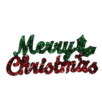 Merry Christmas Patch (Large/Sequin)