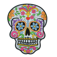 Skull Multicolor Patch (Large/Embroidery)