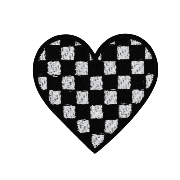 Checkered Heart Patch (Small/Embroidery) - Image 4