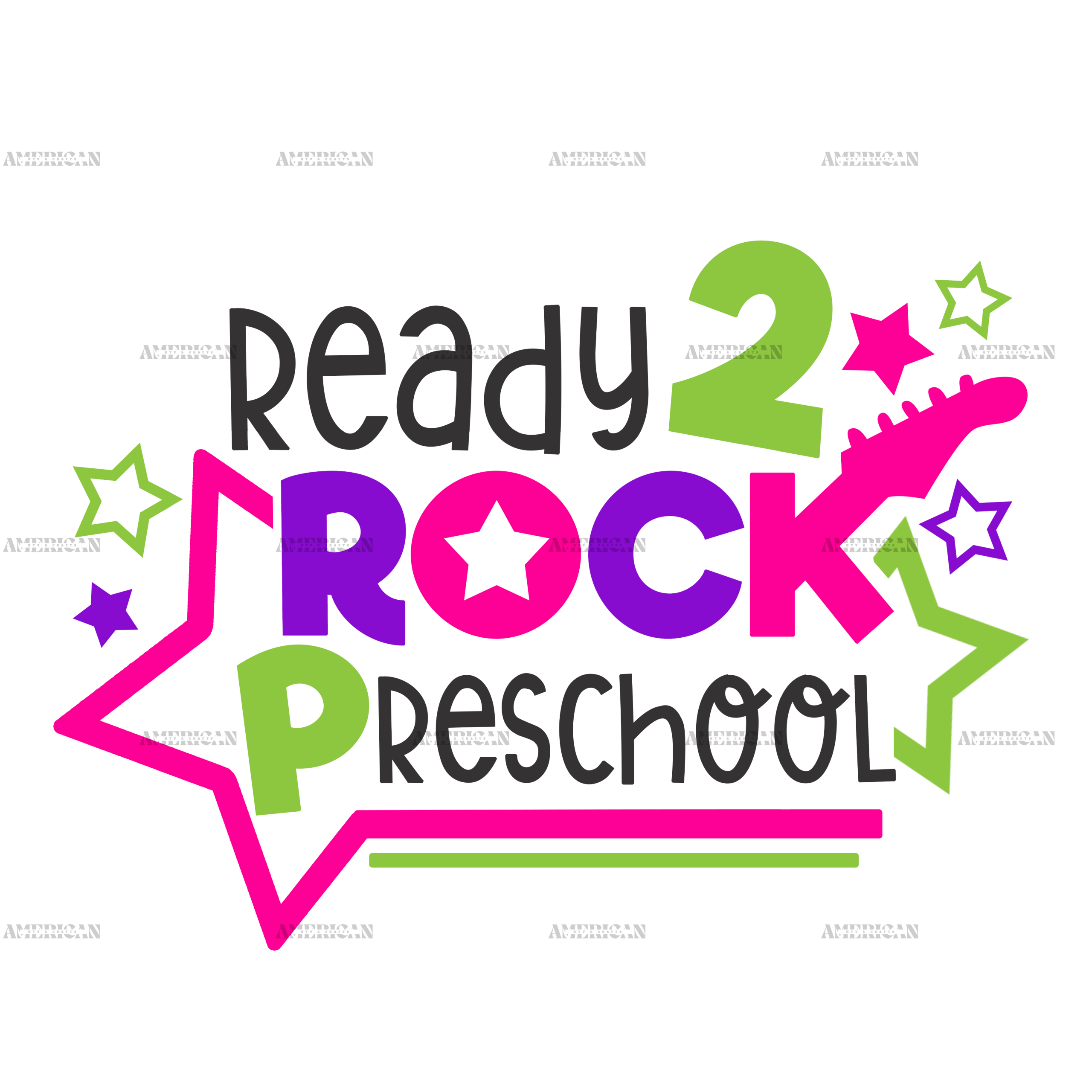 Ready 2 Rock Preschool DTF Transfer