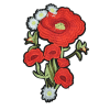 Red Poppy Patch (Large/Embroidery)