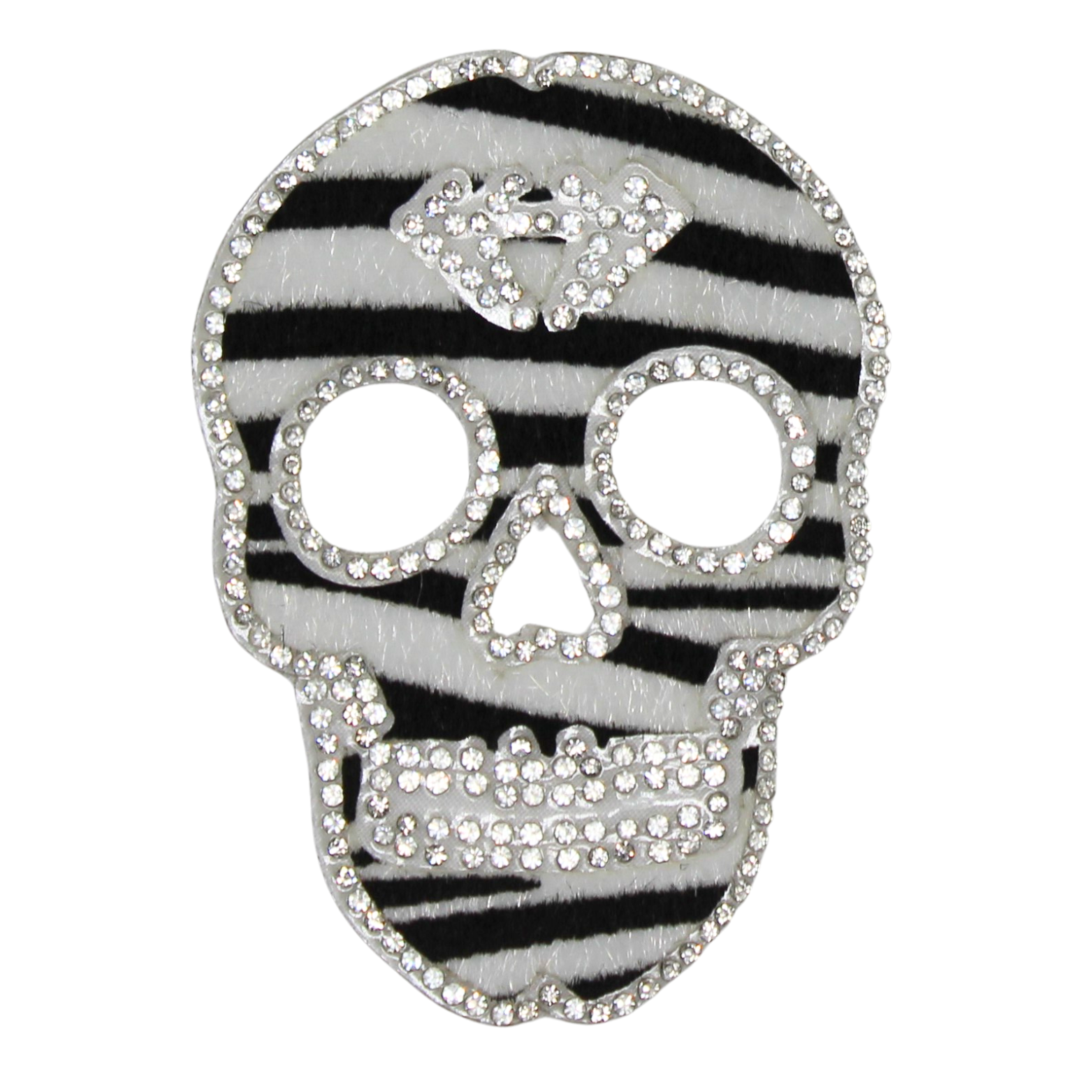 Leopard Print Skull Rhinestone Patch - Image 4