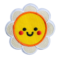Smiling Flower Patch (Small/Embroidery)