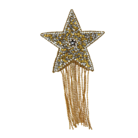 Alternative view of Star Tassel Rhinestone Patch