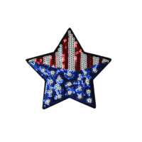 Alternative view of USA Flag Star Patch (Small/Sequin)