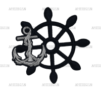 Anchor Wheel Patch (Small/Embroidery)