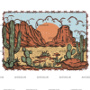 Desert Frame DTF Transfer