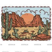 Desert Frame DTF Transfer