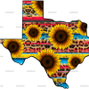 Texas Sunflowers Serape DTF Transfer