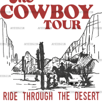 The Cowboy Tour Ride Through The Desert DTF Transfer