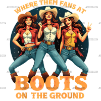 Where Them Fans At Boots On The Ground-16 DTF Transfer