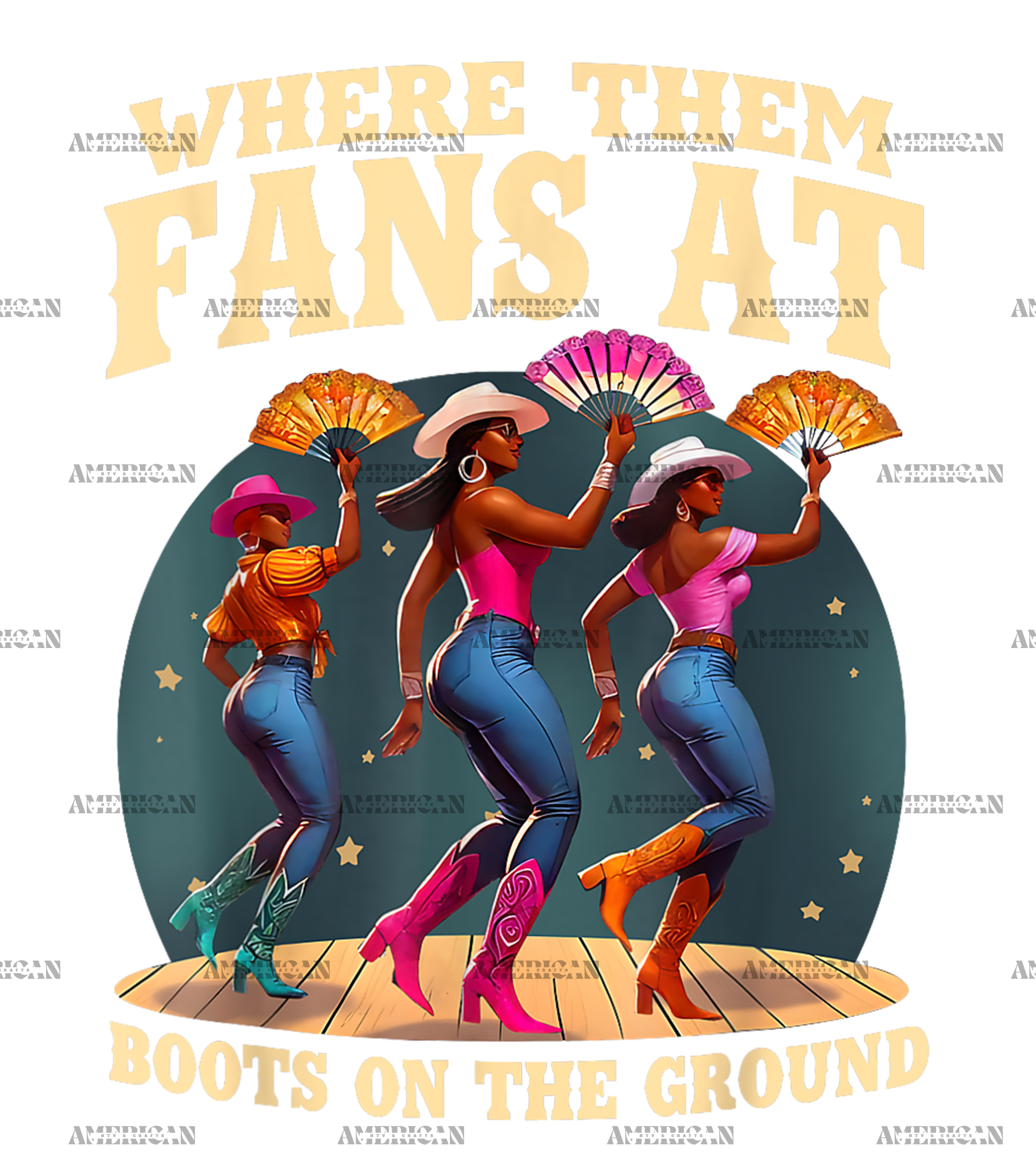 Where Them Fans At Boots On The Ground-8 DTF Transfer