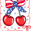 4th Of July Cherries DTF Transfer