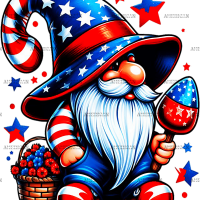 4th Of July Gnomie DTF Transfer