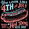 4th Of July Hot Dog-1 DTF Transfer