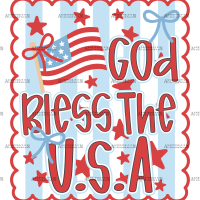 God Bless The USA-1 DTF Transfer