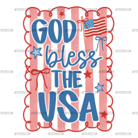 God Bless The USA-3 DTF Transfer