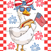Goose Girl Pink July 4th DTF Transfer