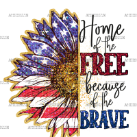 Home Of The Free Because Of The Brave DTF Transfer