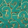 Turquoise and Gold Sequin 2.5" Chenille Letter Varsity