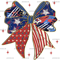 July 4th Bow-1 DTF Transfer