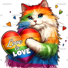 Love Is Love Cat DTF Transfer