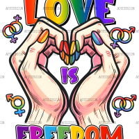 Love Is Freedom DTF Transfer