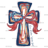 Patriotic Cross DTF Transfer