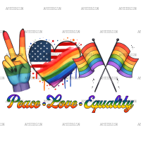 Peace Love Equality DTF Transfer