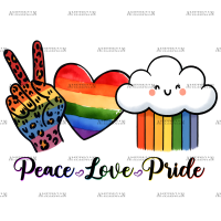 Peace Love Pride-3 DTF Transfer